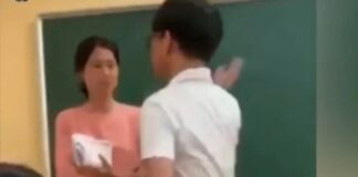 Nam sinh tát giáo viên ngay trên bục giảng tại Hà Nội